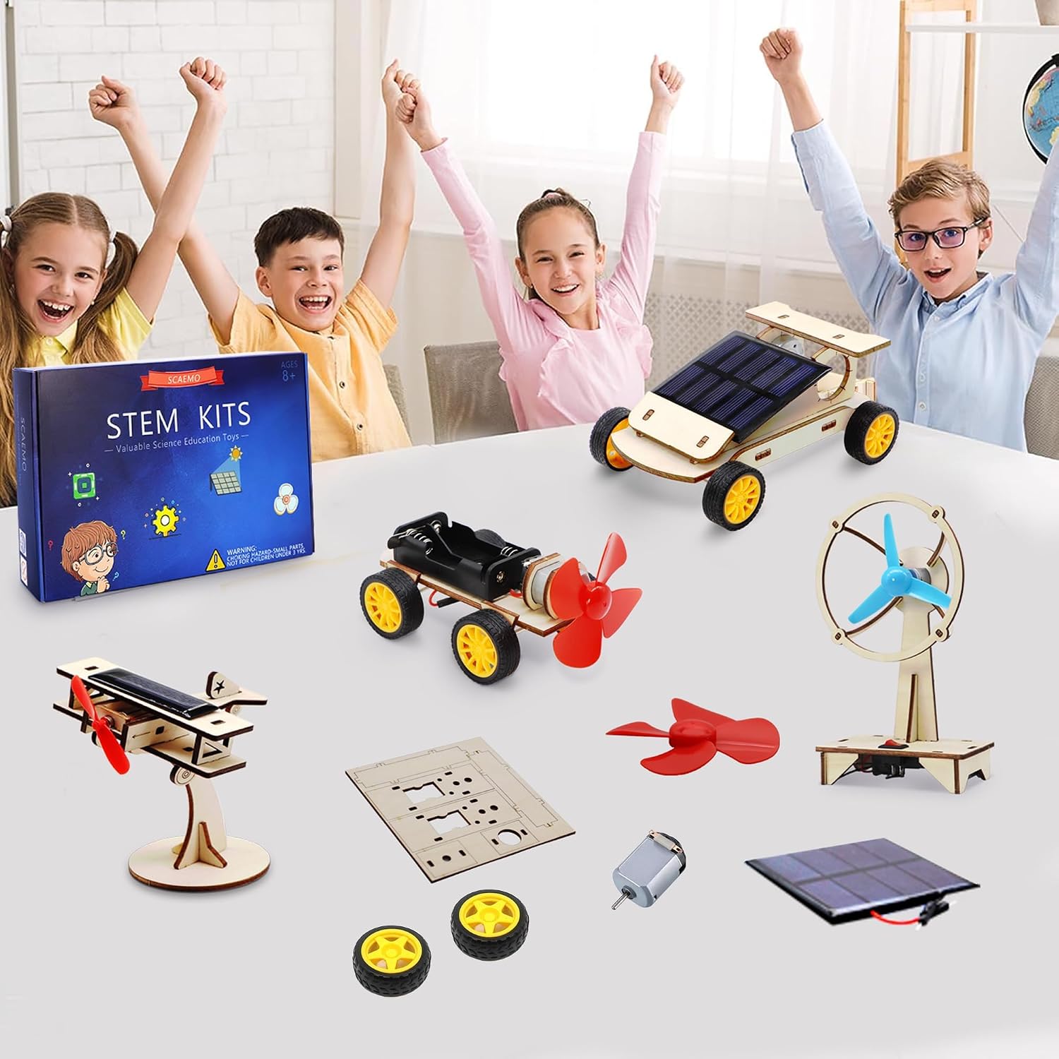 4-in-1 Solar & Battery Powered STEM Kit for Kids