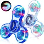 LED Light Up Fidget Spinner Toy for Kids & Adults - Stress Relief