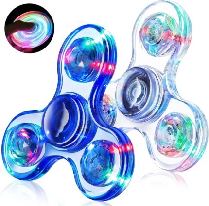 LED Light Up Fidget Spinner Toy for Kids & Adults - Stress Relief