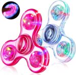LED Light Up Fidget Spinner Toy for Kids & Adults - Stress Relief