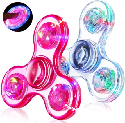LED Light Up Fidget Spinner Toy for Kids & Adults - Stress Relief