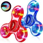 LED Light Up Fidget Spinner Toy for Kids & Adults - Stress Relief