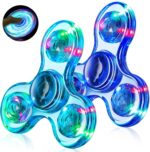 LED Light Up Fidget Spinner Toy for Kids & Adults - Stress Relief