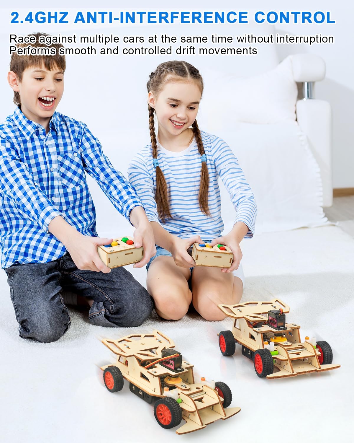 DIY Wooden RC Race Car STEM Kit for Kids