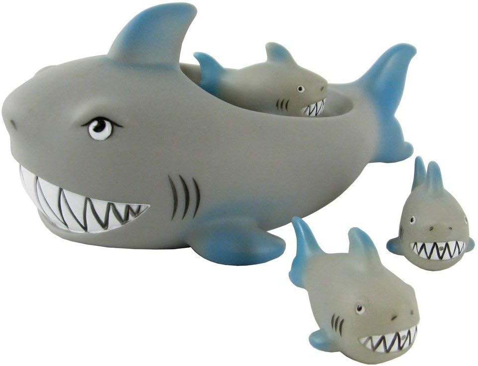 Shark Family Nesting Bath Toy Set for Toddlers & Kids